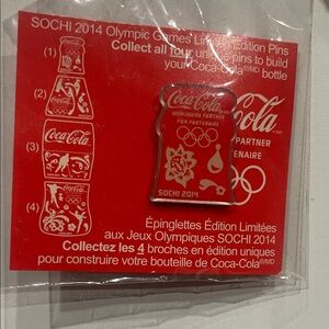 Coca-Cola Sochi 2014 Limited Edition Red Olympic Collectible Pin